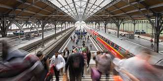 Totale eines Bahnhofs