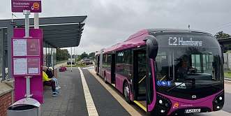 Bushaltestelle des Ersatzverkehrs