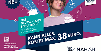 Großfläche der NAH.SH Deutschland-Schulticket
